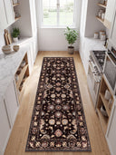 Sultan's Garden Black Classic Bordered Rug
