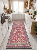 Fuchsia Garden Classic Bordered Rug