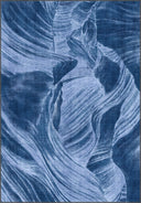 Layers Blue Modern Rug