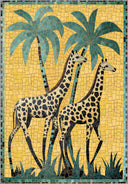 Giraffe Garden Animal Print Rug