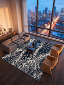 Dissolution Gray Modern Rug