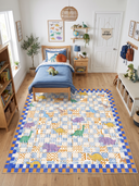 Mosaic Dinosaur Kids Room Rug