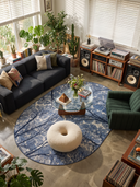 Sky Dome Blue Modern Rug