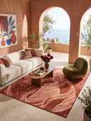 Layers Terracotta Modern Rug
