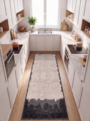 Coal Hills Black Beige Modern Rug