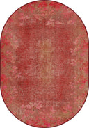 Spring Distressed Red Modern Rug