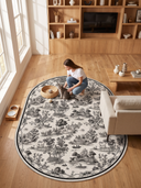 Pastoral Tales Cream Bohemian Rug