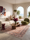 Memoir Orange Classic Bordered Rug