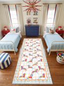 Colorful Horses Kids Room Rug