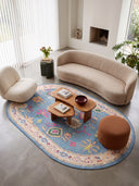 Cyan Blue Classic Rug