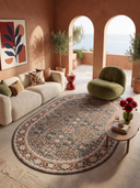 Palace Garden Anthracite Classic Bordered Rug