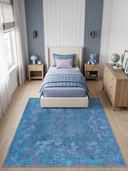 Spring Distressed Turquoise Modern Rug