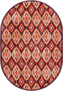 Ikat Terracotta Kilim Rug