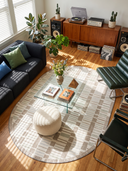 Wicker Cream Modern Rug