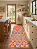 Colorful Motifs Multicolor Kilim Rug