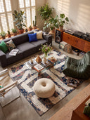 Path Cream Modern Rug