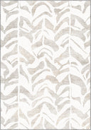 Leaf Shadow Cream Modern Rug