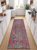 Sparrow Red Animal Print Modern Rug