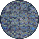 Monark Blue Animal Print Modern Rug