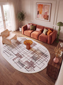 Projection Cream Geometric Modern Rug