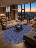 Royal Garden Blue Floral Rug