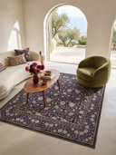 Mirrored Rose Pink Floral Classic Rug