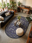 Mirrored Rose Purple Floral Classic Rug
