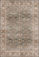Palace Garden Anthracite Classic Bordered Rug