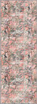 Tropical Garden Pink Animal Print Rug