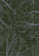 Night Sky Dome Green Modern Rug