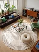 Pattern Cream Modern Rug