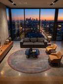 Misty Desert Orange Modern Rug