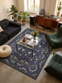 Mirrored Rose Purple Floral Classic Rug