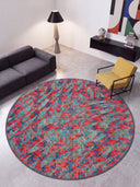 Sparrow Red Animal Print Modern Rug