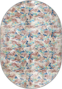 Butterfly Traces Beige Animal Print Modern Rug