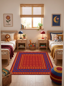Carnival Red Kids Room Rug
