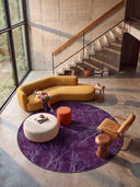 Night Sky Dome Purple Modern Rug