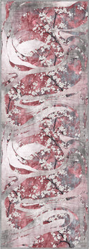 Cherry Blossom Dance Pink Floral Rug