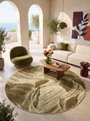 Layers Yellow Modern Rug