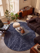 Night Sky Dome Navy Modern Rug