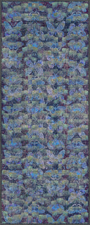 Monark Blue Animal Print Modern Rug