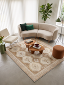 Dusty Saffron Classic Bordered Rug