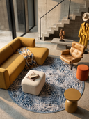 Palm Flower Patterned Rug
