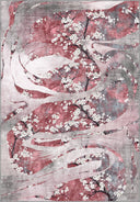 Cherry Blossom Dance Pink Floral Rug