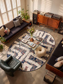 Path Cream Modern Rug