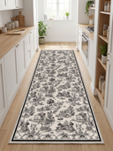Pastoral Tales Cream Bohemian Rug