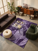 Layers Purple Modern Rug