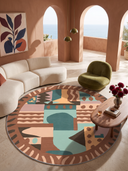 Avant-garde Brown Geometric Rug