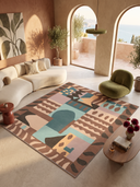 Avant-garde Brown Geometric Rug