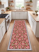 Wild Rose Red Floral Rug